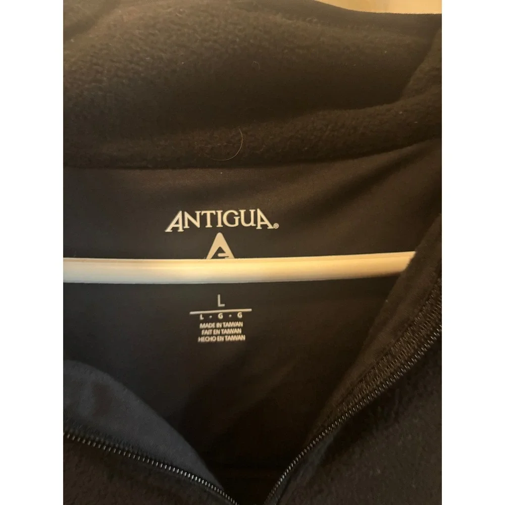 Antigua Vegas Golden Knights Mens Large Black Fleece Quarter Zip Jacket NHL NEW